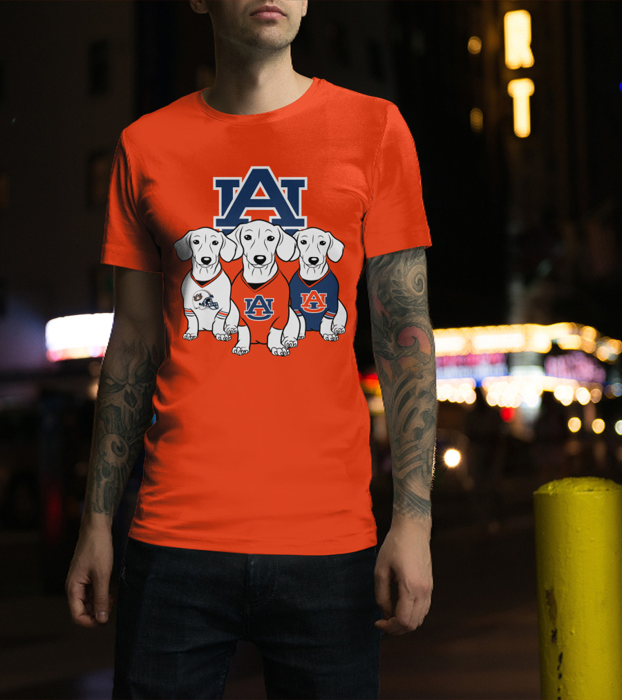 Auburn University Bulldogs Orange And Blue T-Shirt