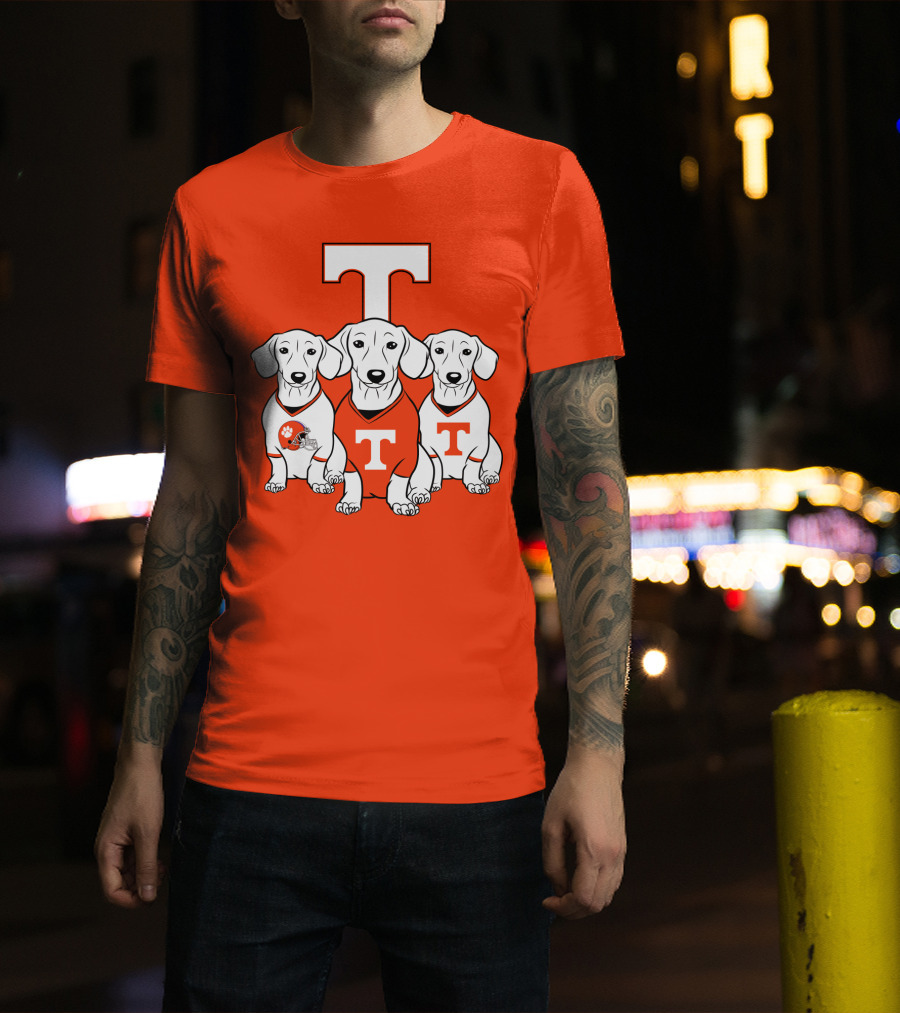 Clemson Tennessee Dog Trio T-Shirt