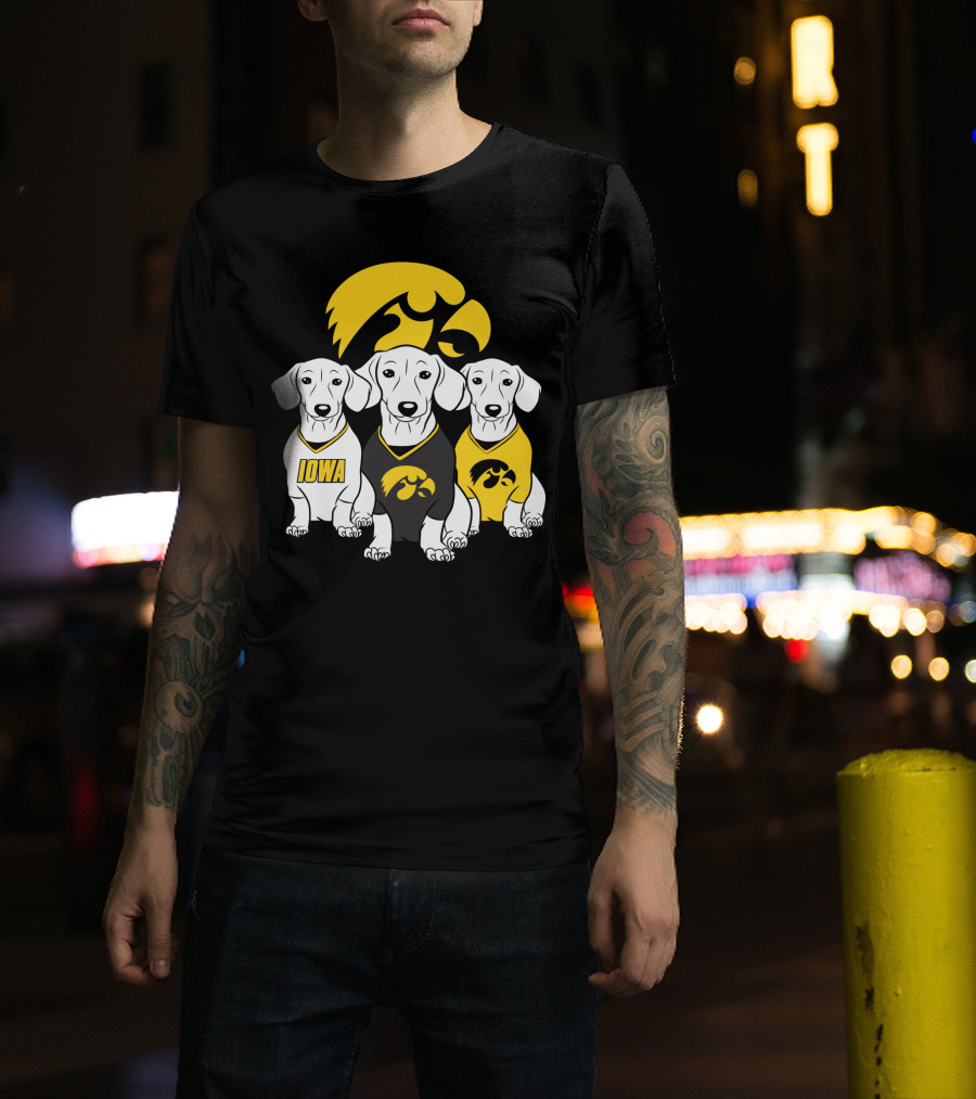 Iowa Hawkeyes Dachshund Trio T-Shirt