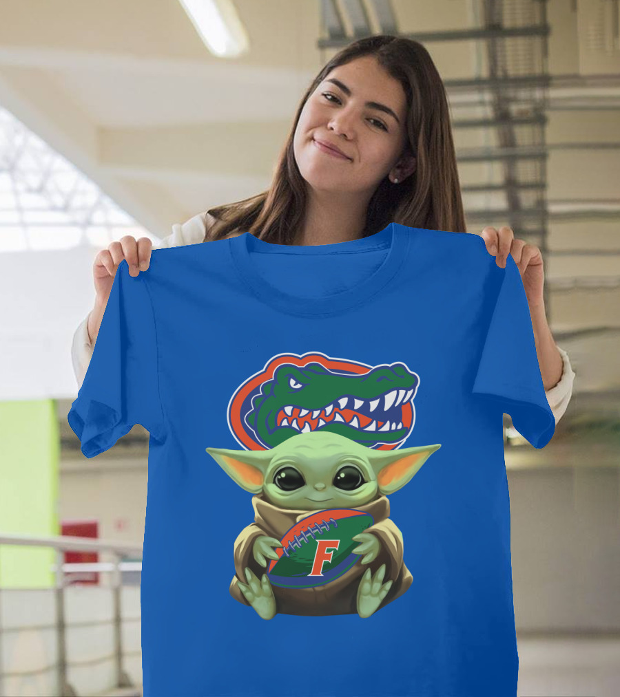 Baby Yoda Florida Gators Football Fan T-Shirt