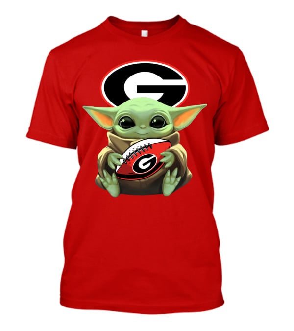 Baby Yoda Georgia Bulldogs Football Fan T-Shirt