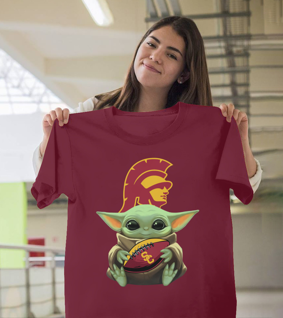 Baby Yoda USC Trojans Football T-Shirt