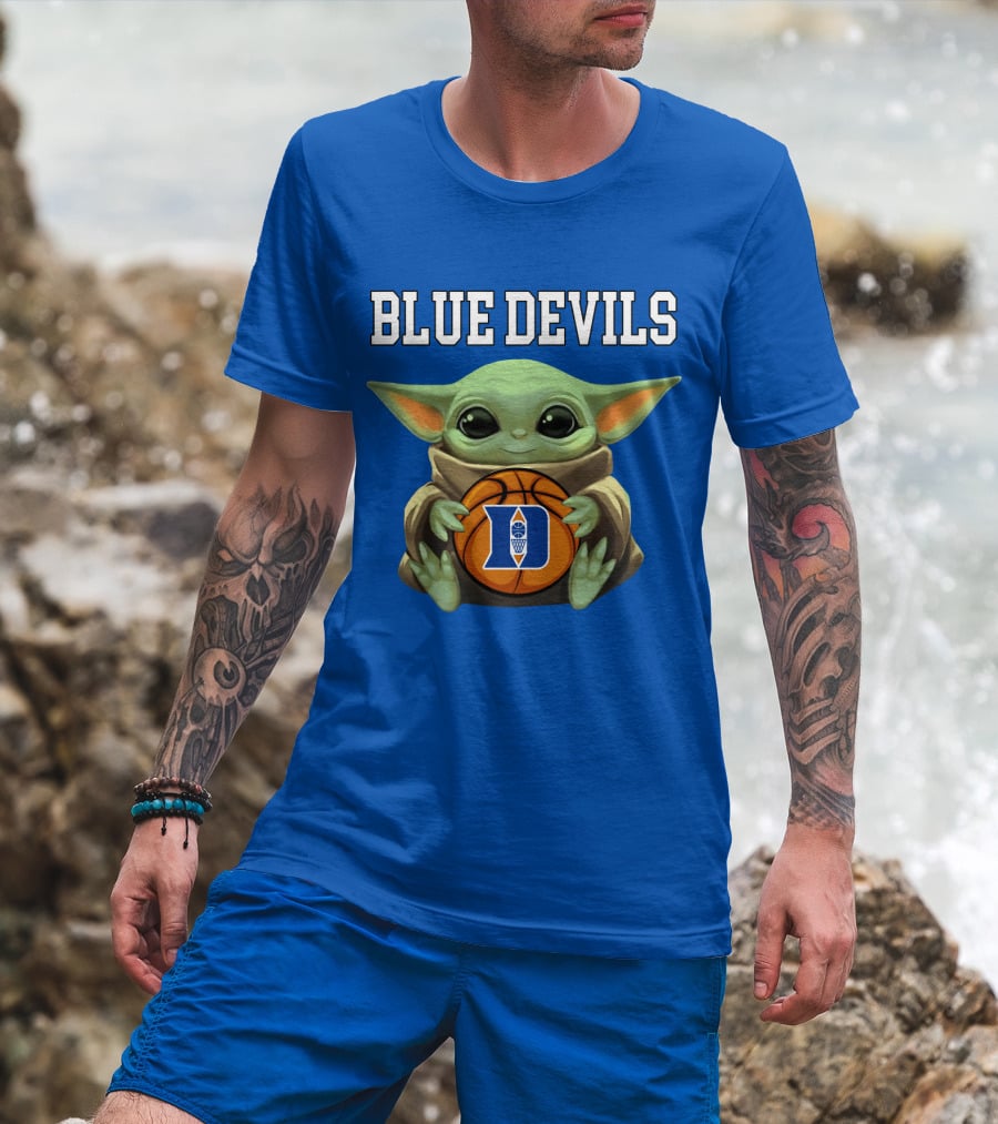 Baby Yoda Blue Devils Basketball T-Shirt