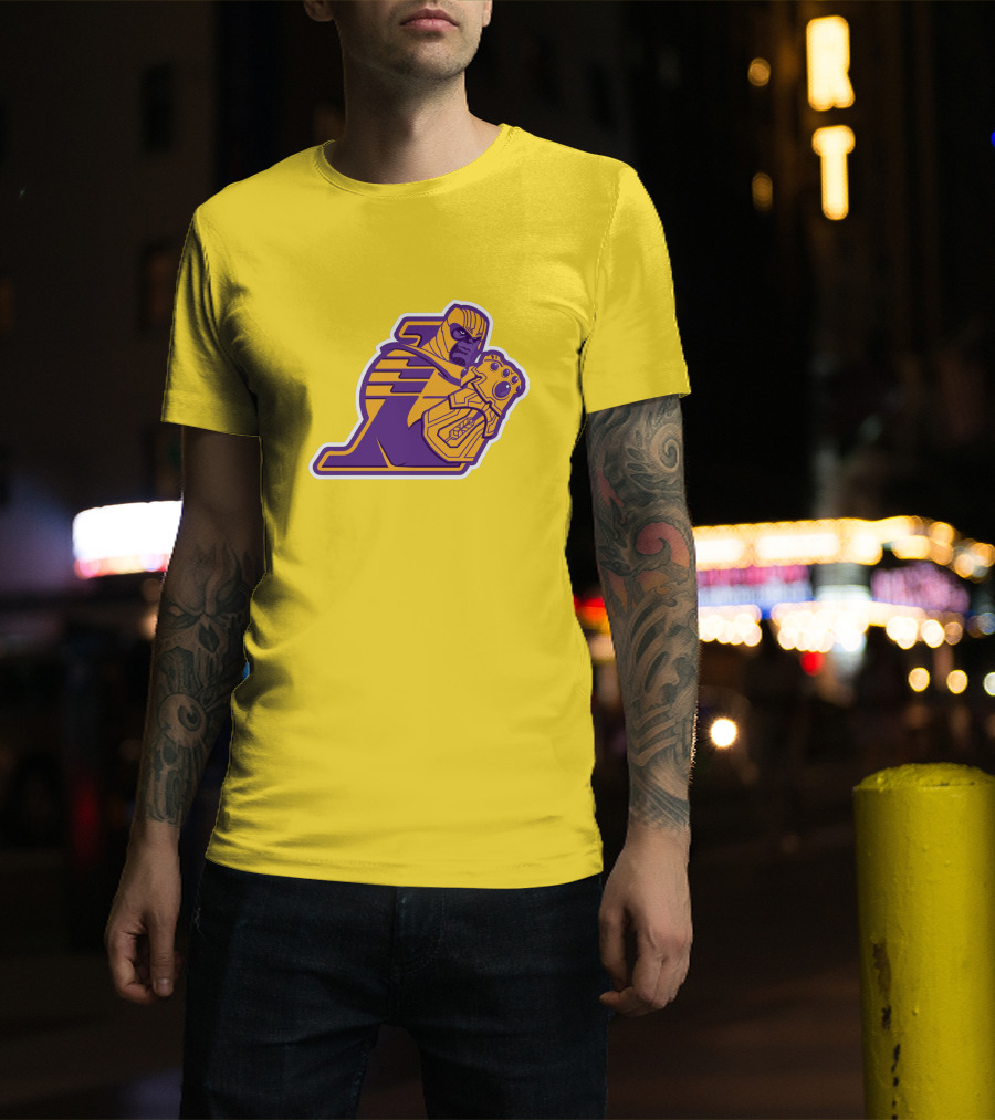 LA Lakers Thanos Infinity Gauntlet Mashup T-Shirt