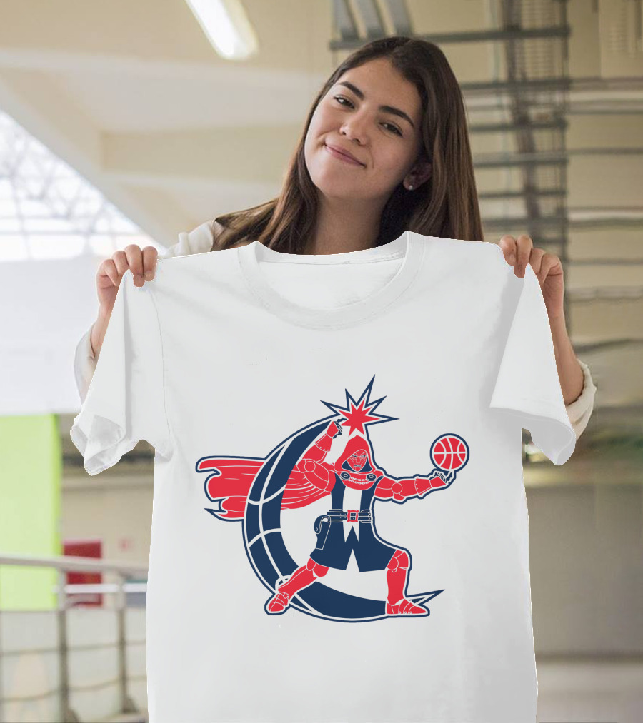Washington Dr. Doom NBA Character With Basketball And Crescent T-Shirt