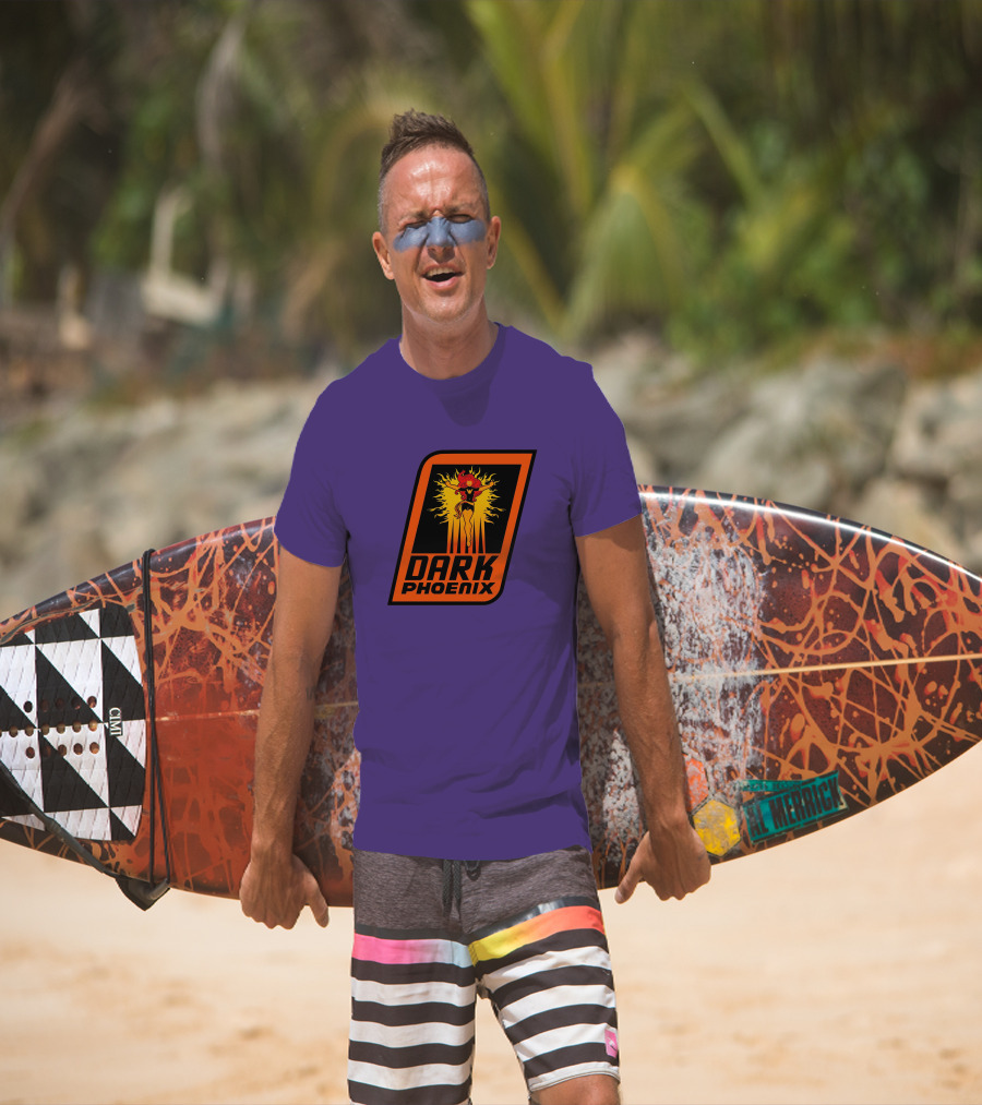 Dark Phoenix NBA X-Men Crossover Logo Design With Fiery Character T-Shirt