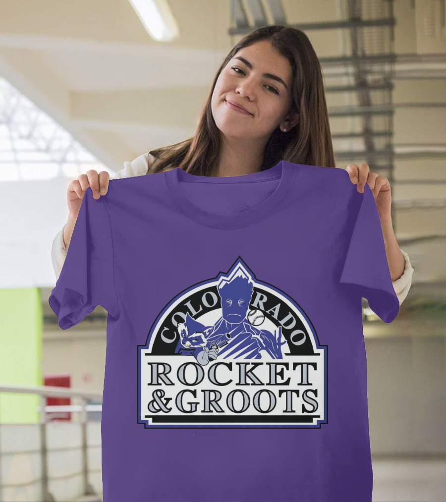Colorado Rocket and Groots MLB Baseball Crossover T-Shirt