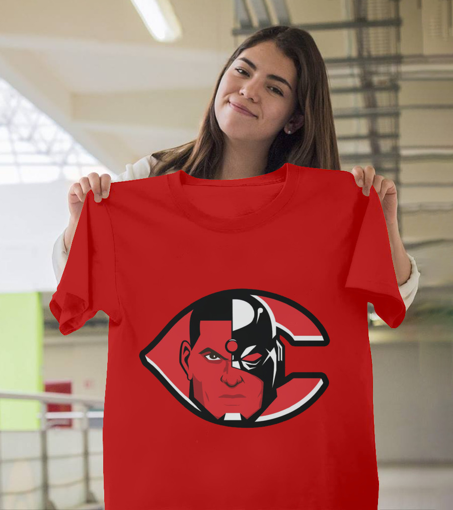 Cincinnati Cyborgs MLB Logo Face T-Shirt