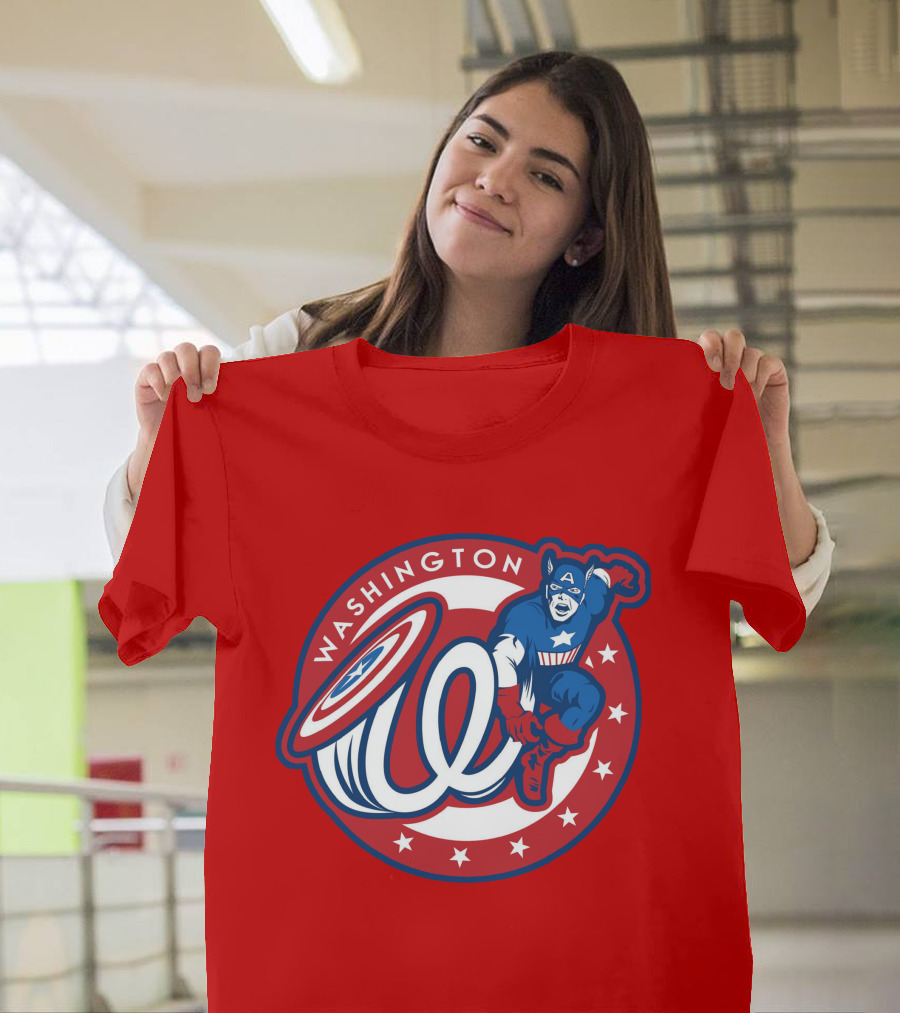 Washington Captain America MLB Crossover T-Shirt
