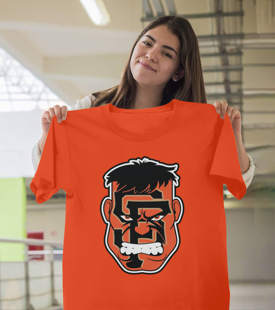SF Giants Hulk Rage Face Orange T-Shirt