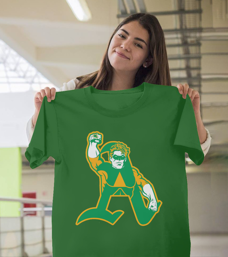 Oakland Athletics Green Lantern MLB Crossover T-Shirt
