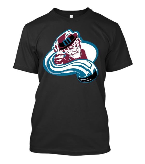 Colorado Leprechauns Hockey Icon With Avalanche Style And Logo Elements T-Shirt