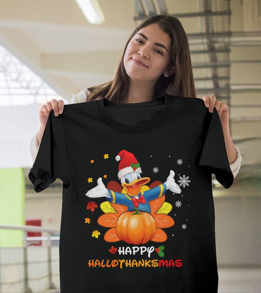 Happy HalloThanksMas Festive Donald T-Shirt