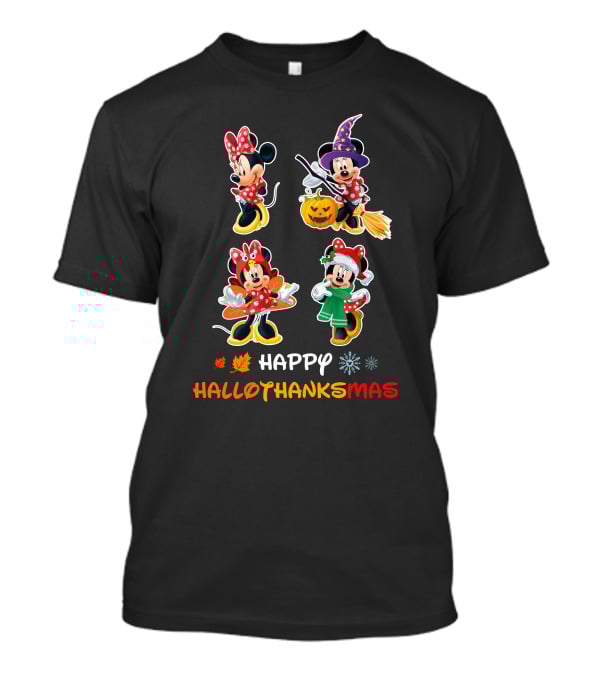 Happy Hallo Thanks Mas Minnie Mouse Seasons Mashup T-Shirt