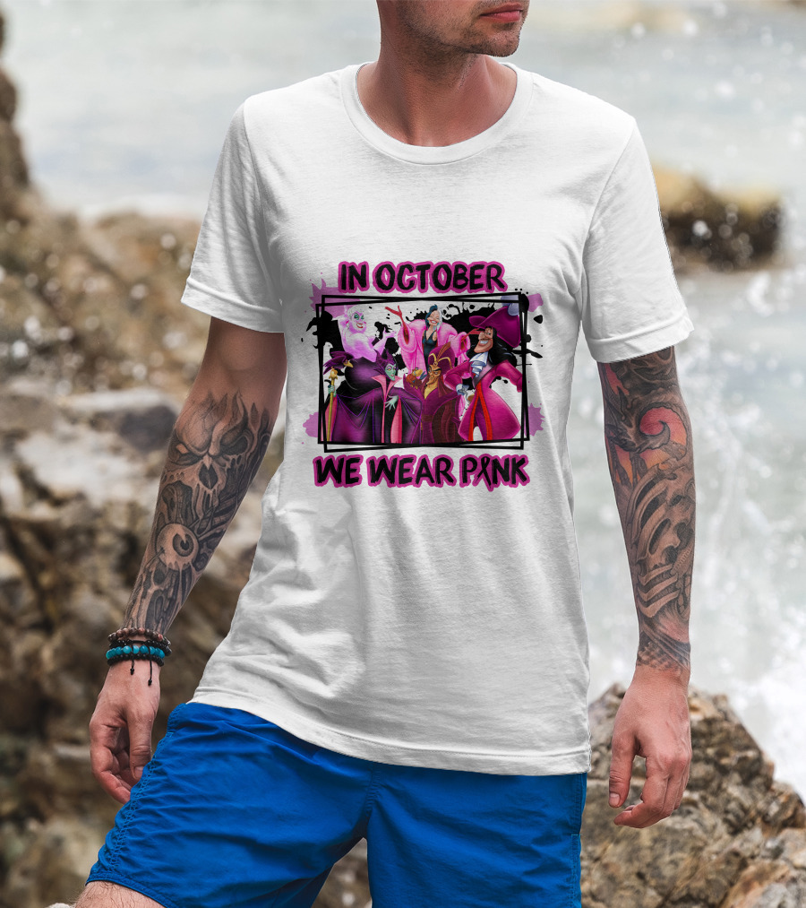 In October We Wear Pink Villains T-Shirt
