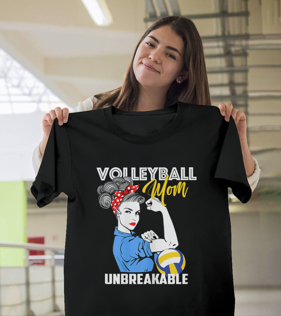 Volleyball Mom Unbreakable Strong Femininity Empowerment Iconic T-Shirt