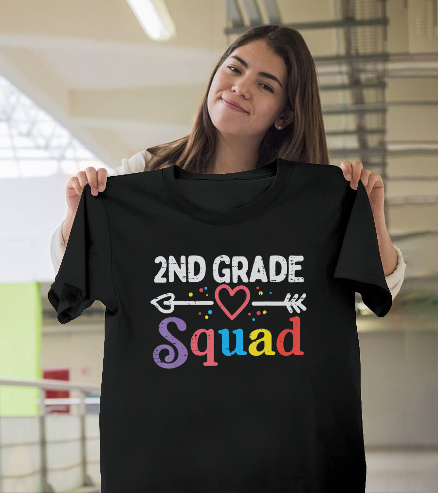 2nd Grade Squad Heart Arrow First Day School Boys Girls Teacher T-Shirt