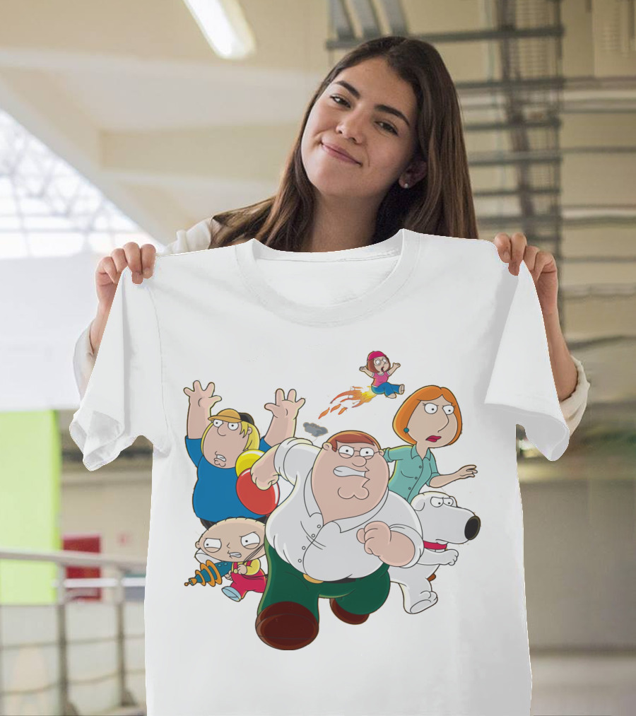 Family Guy Peter Lois Brian Stewie Meg Chris Running Team T-Shirt
