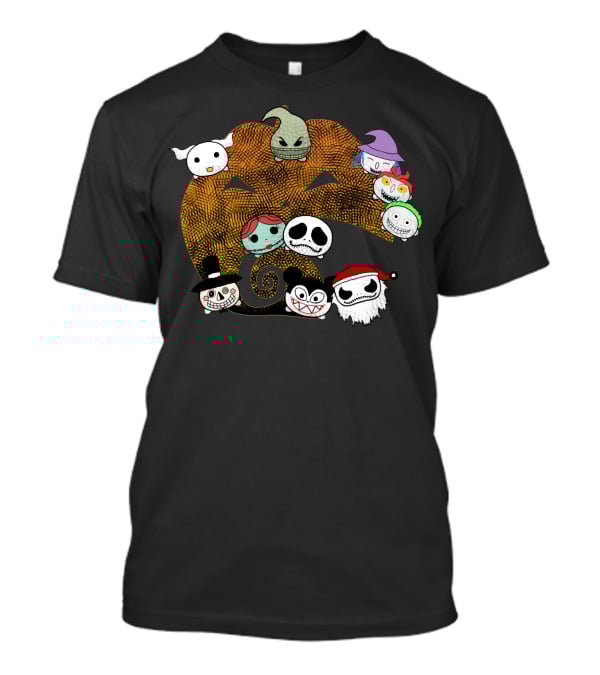 Pumpkin Oogie Boogie Jack Skellington Faces Halloween Characters T-Shirt