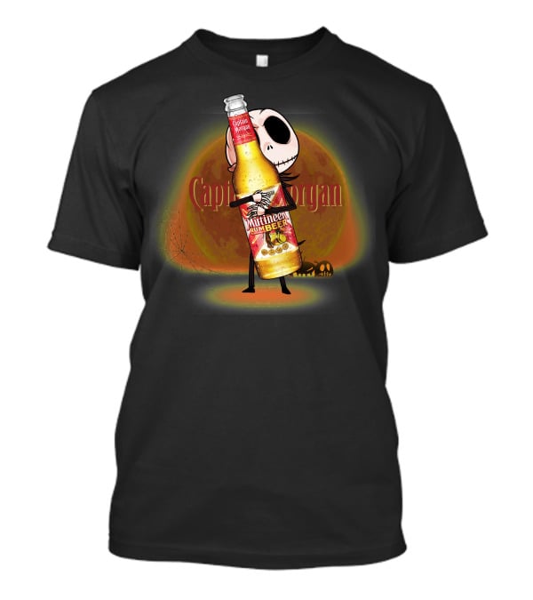 Jack Captain Morgan Mutineer Rum Halloween Moon T-Shirt