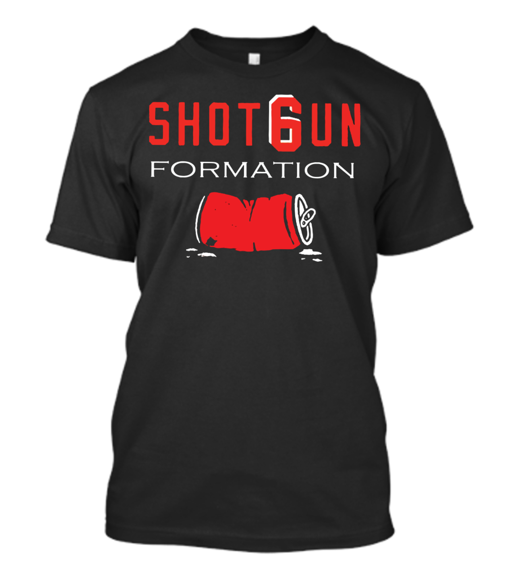 Shotgun Formation Clvbrown Football Cleveland Fan Themed T-Shirt With Beer Can T-Shirt