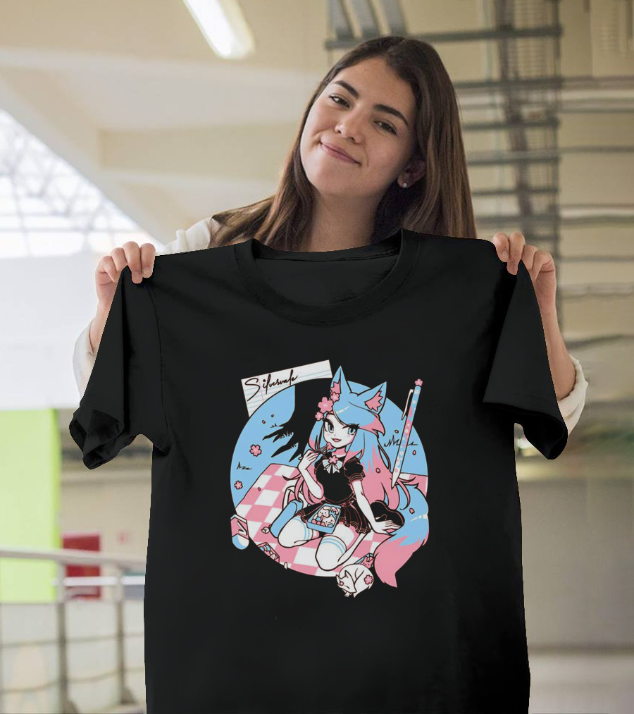 Sinder Merch Vshojo Store Pastel Picnic Scene T-Shirt