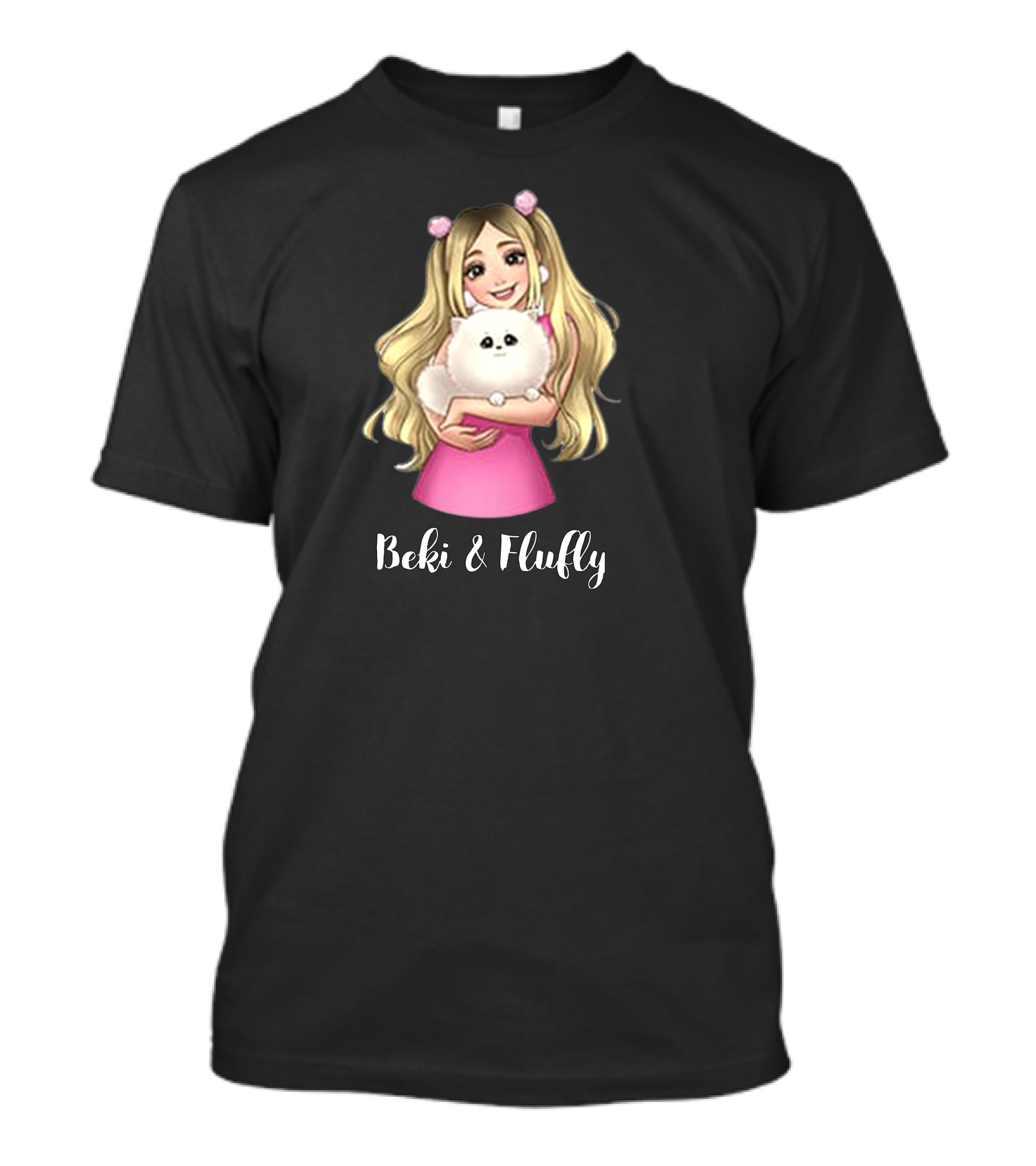Rebekah Wing Beki And Fluffy Anime Style Pink Dress T-Shirt