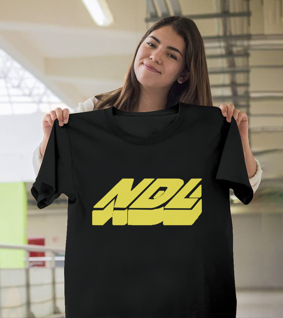 NDL Yellow Block Text Merchandise T-Shirt