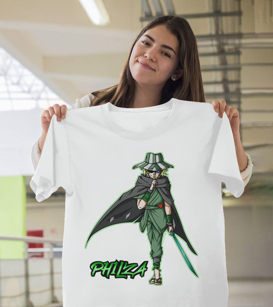 PH1LZA Ninja Warrior Style with Sword and Cloak T-Shirt