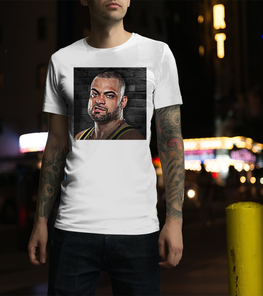 Eddie Kingston Brick Wall Background T-Shirt