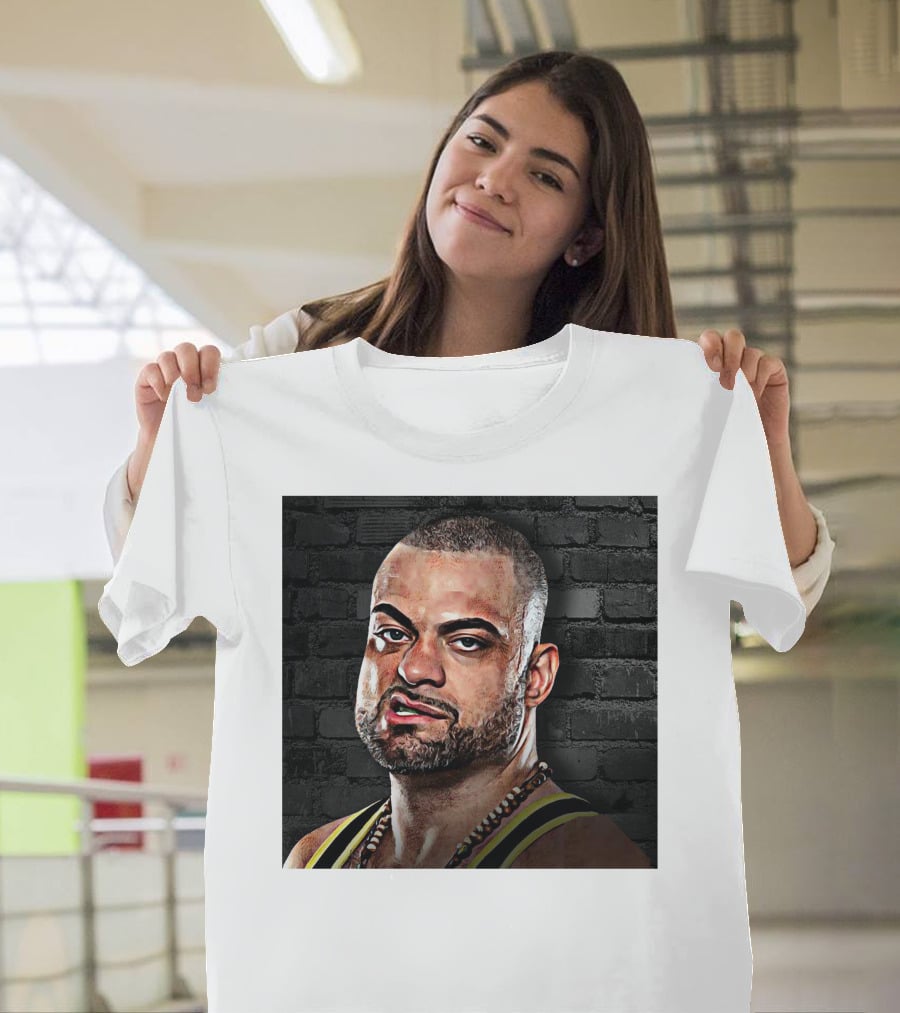 Eddie Kingston Brick Wall Background T-Shirt