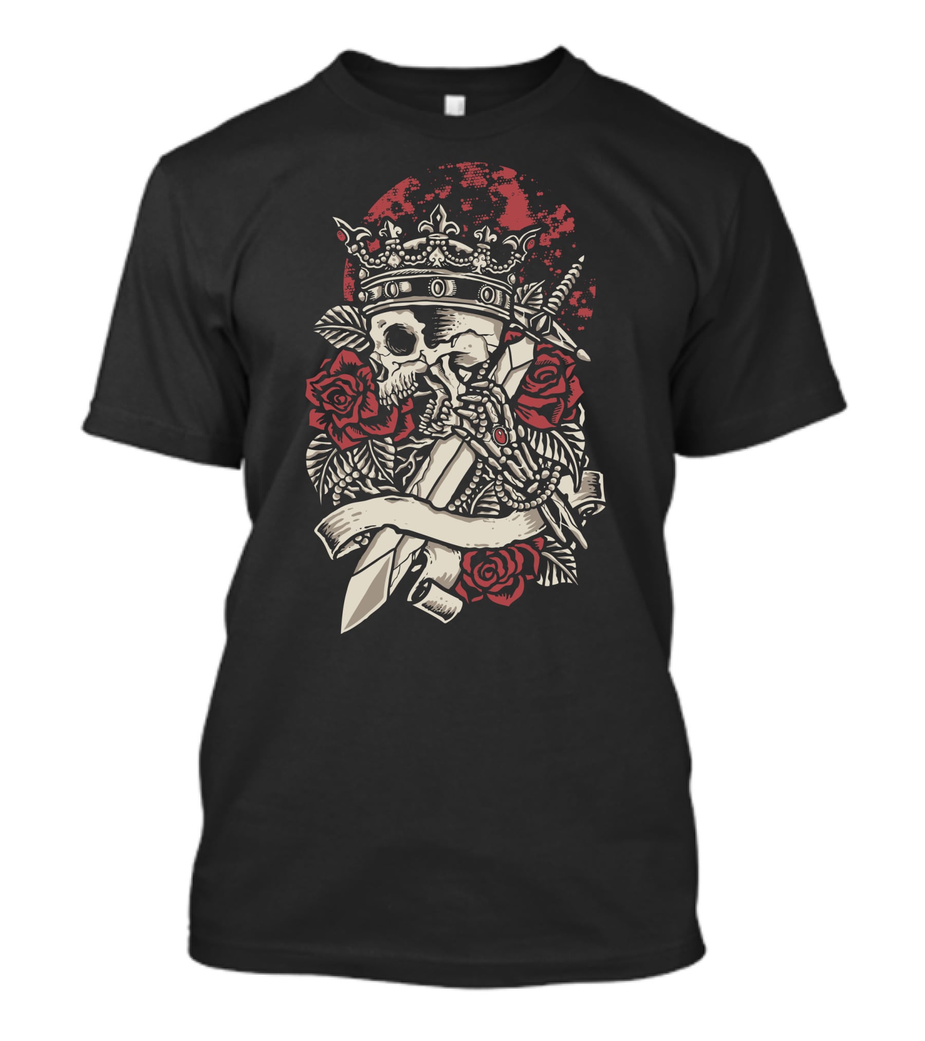 Abandoned King Wayne Mindscape Dreamscape Skull Crown Roses Sword T-Shirt