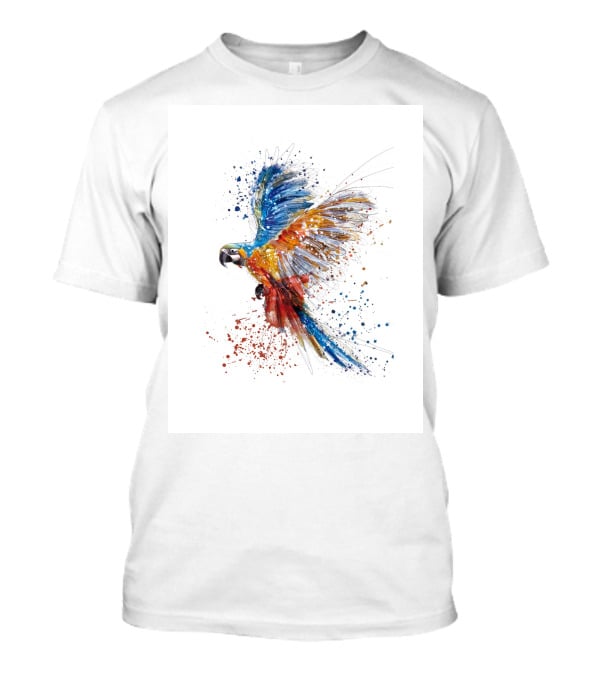 Colorful Splatter Parrot Flight T-Shirt