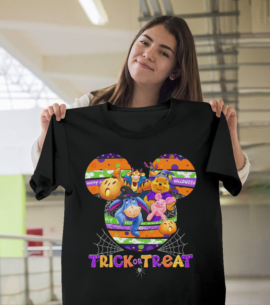 Happy Halloween Trick Or Treat Winnie The Pooh And Friends Disney T-Shirt