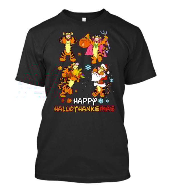 Happy Hallothanksmas Tigger Disney Holiday Crossover T-Shirt