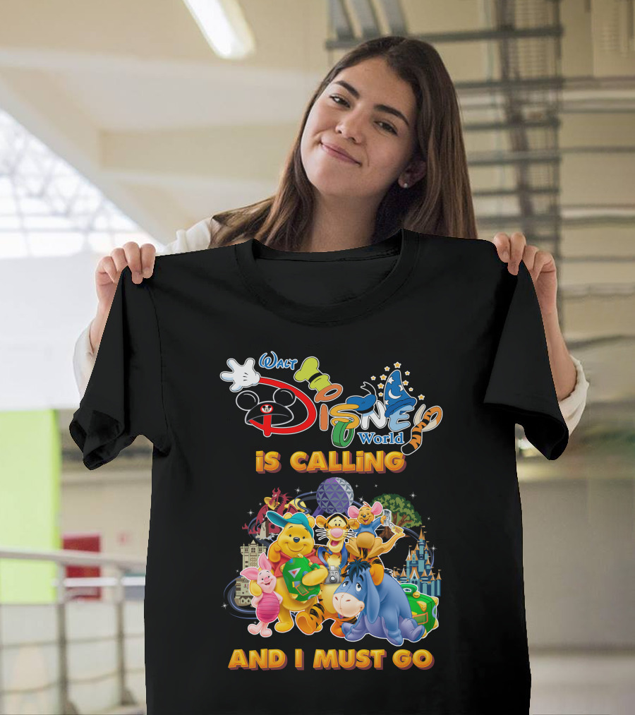 Walt Disney World Is Calling And I Must Go Wine The Pooh T-Shirt