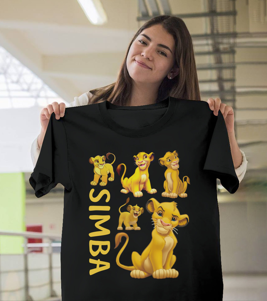 Simba Lion King Cartoon Characters T-Shirt