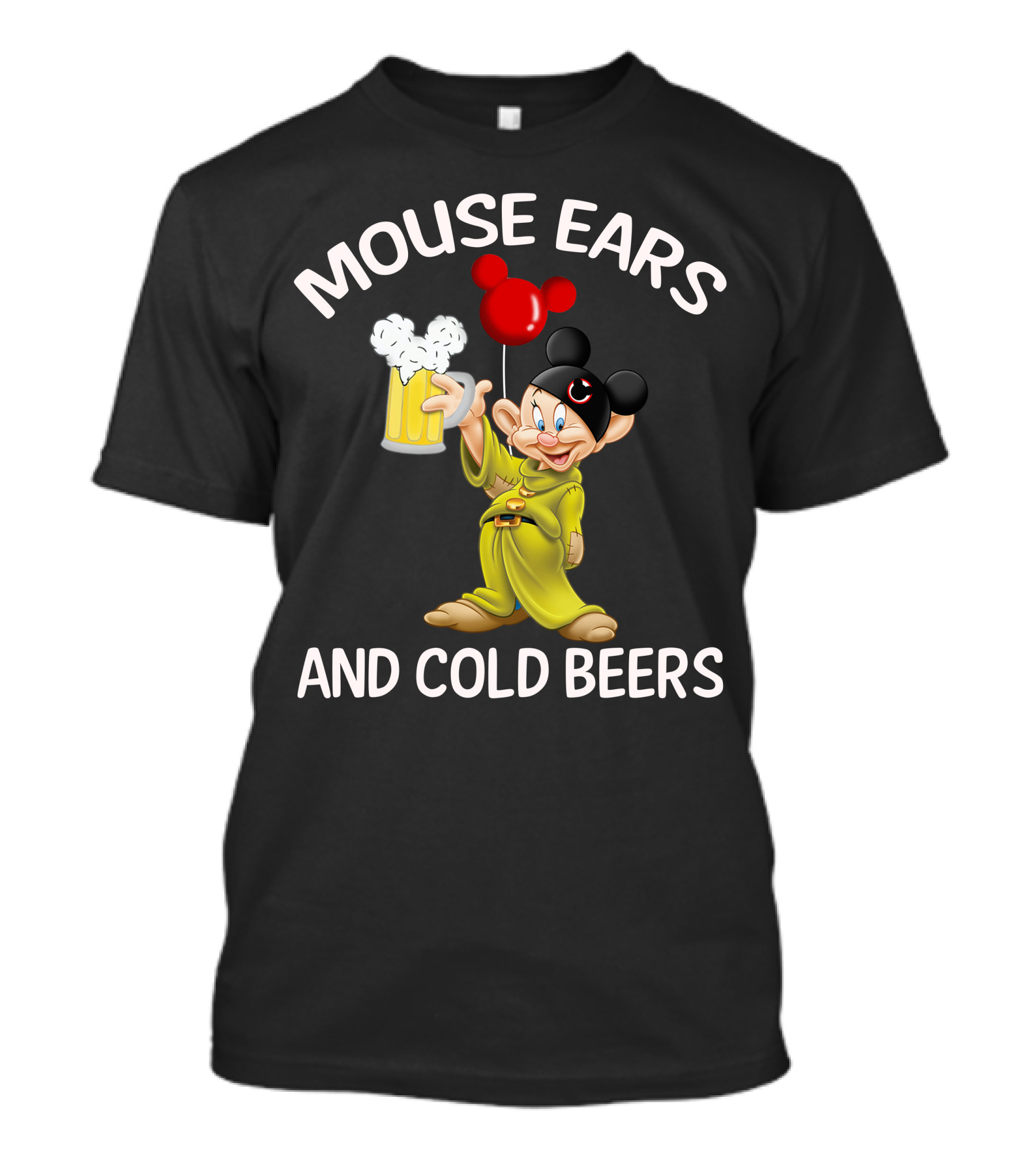 Mouse Ears And Cold Beers Dopey Mug Balloon T-Shirt