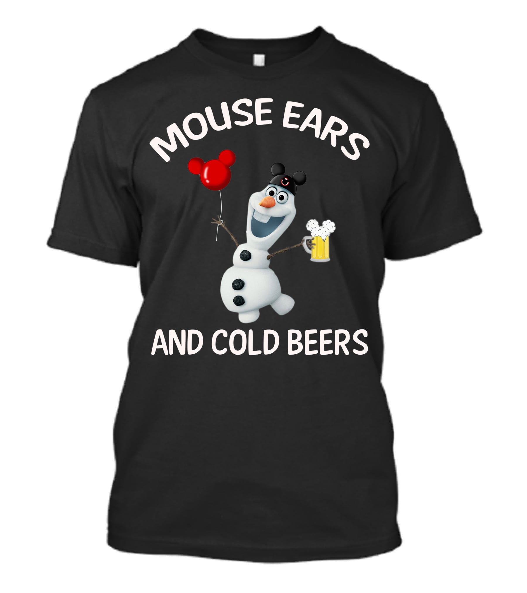 Mouse Ears And Cold Beers Olaf Balloon T-Shirt