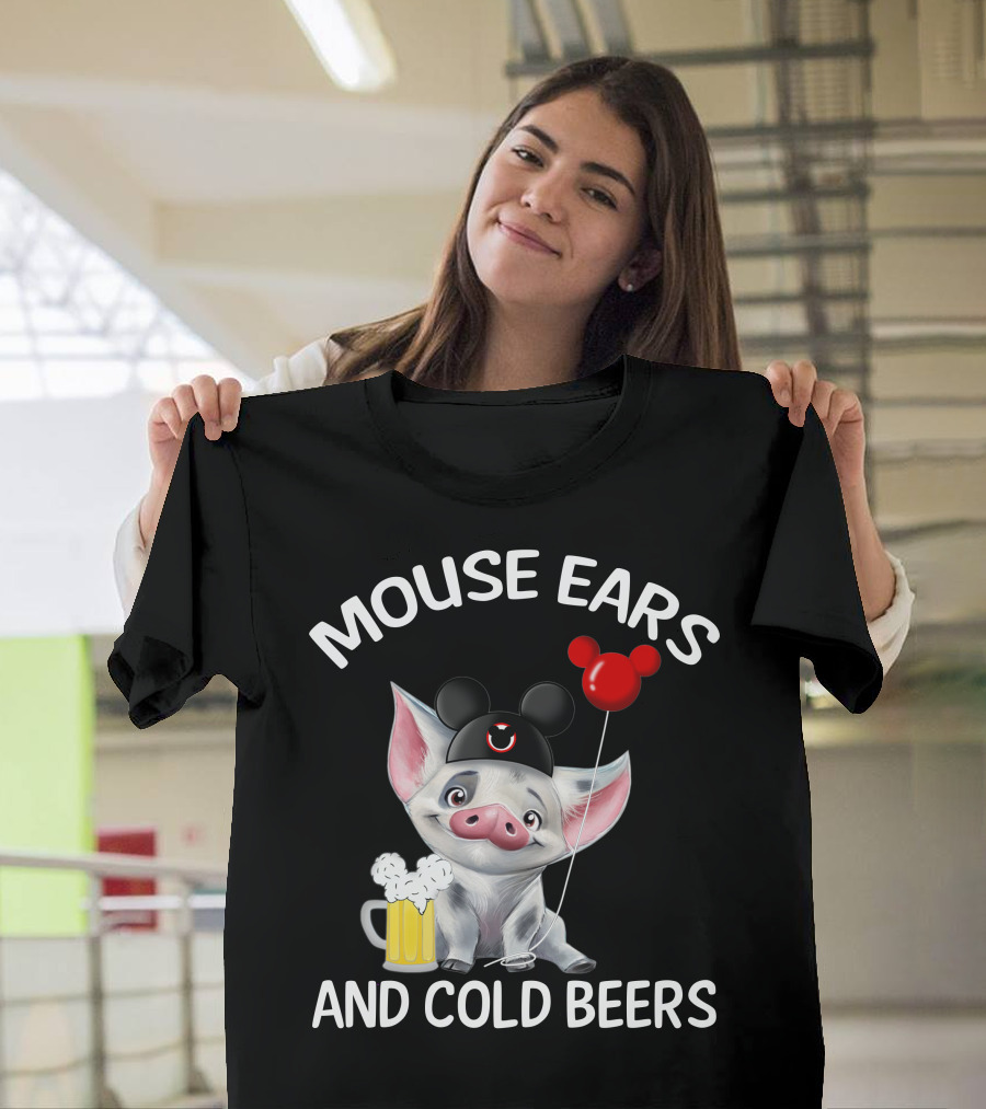 Mouse Ears And Cold Beers Pua Pig T-Shirt