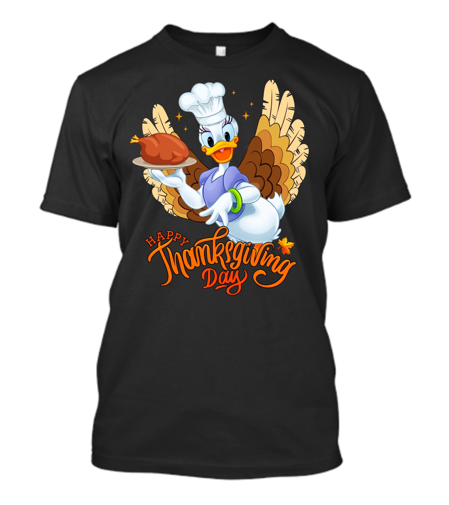 Happy Thanksgiving Day Daisy Duck Turkey Chef T-Shirt