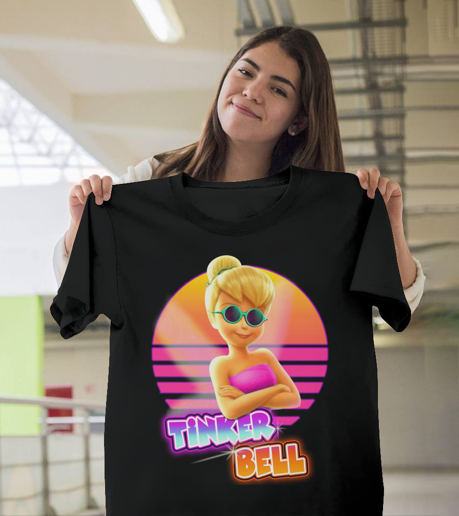 Tinker Bell 80S Retro Sunset Style T-Shirt