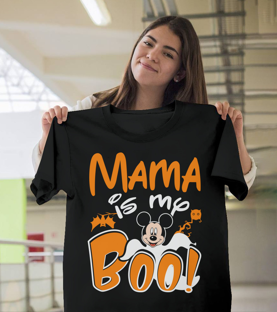 Mama Is My Boo Halloween Mickey Mouse Ghost T-Shirt