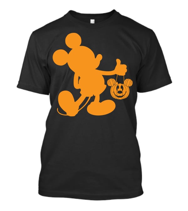 Mickey Mouse Halloween Pumpkin Silhouette T-Shirt