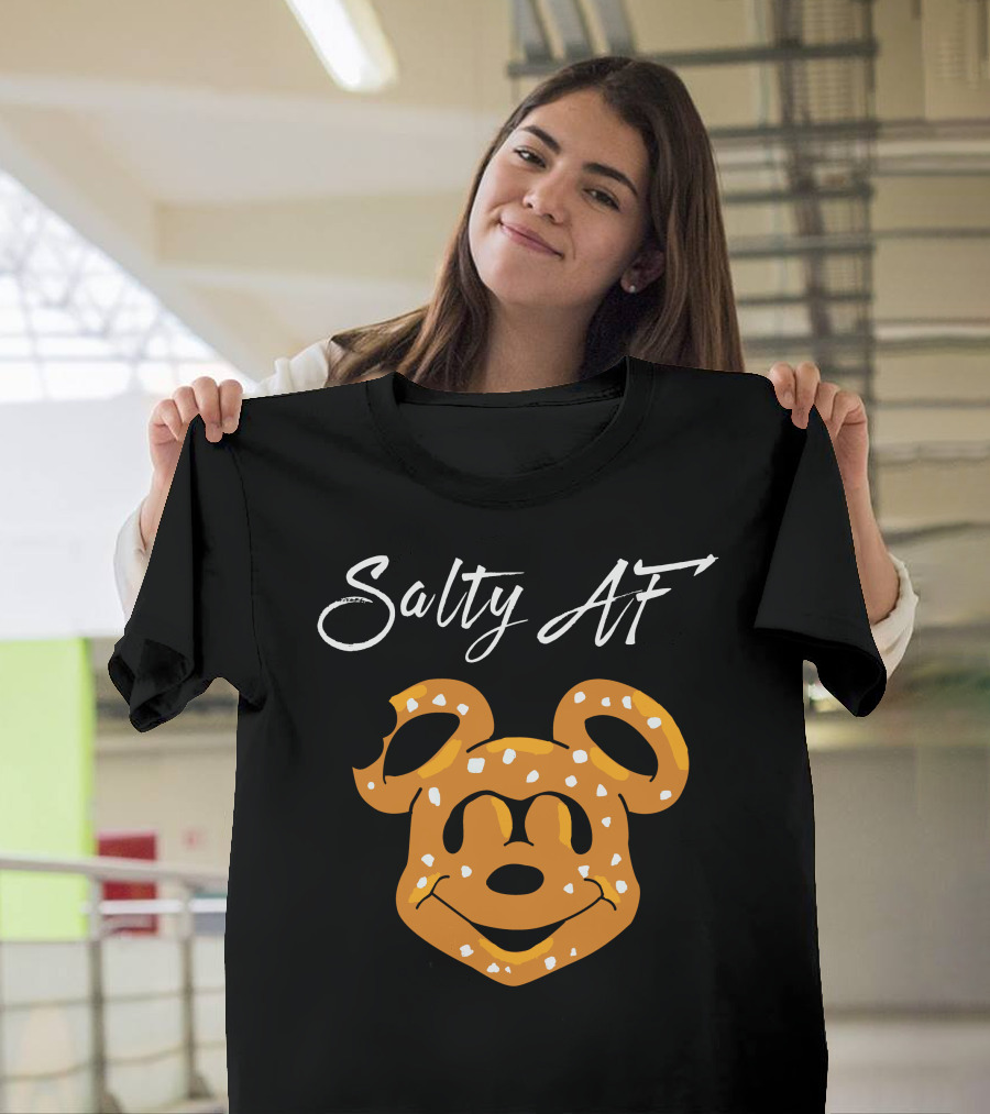 Salty Af Mickey Pretzel Style T-Shirt