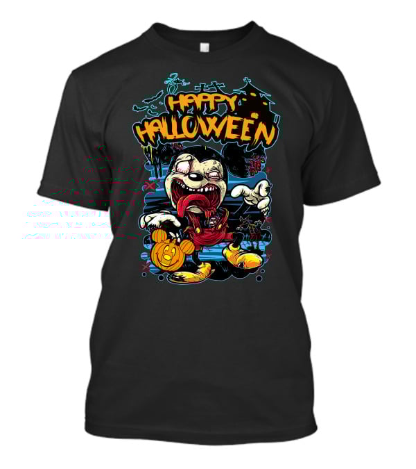Happy Halloween Spooky Cartoon Pumpkin Party T-Shirt