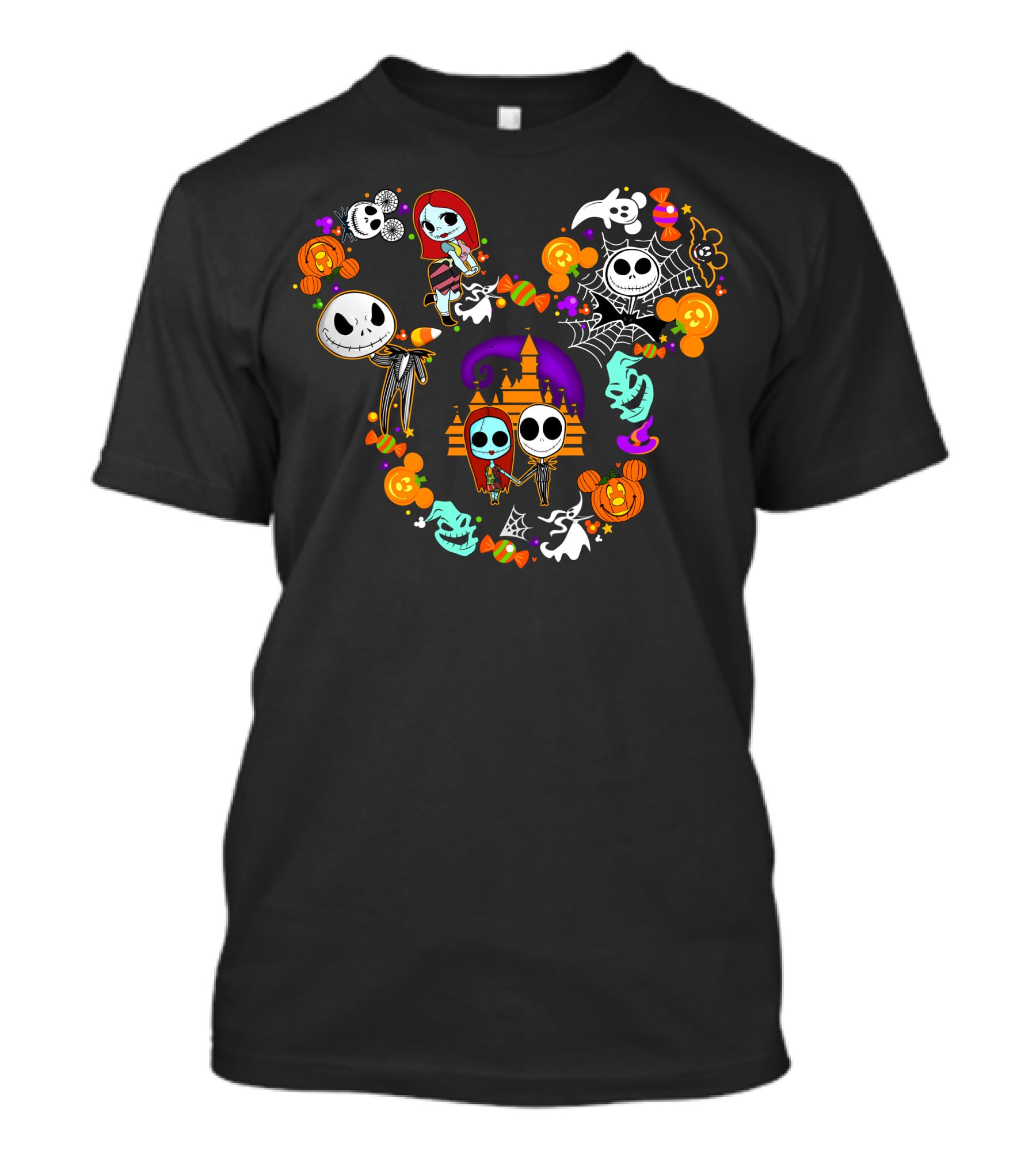 The Nightmare Before Christmas Disney Mickey Mouse Halloween Characters T-Shirt