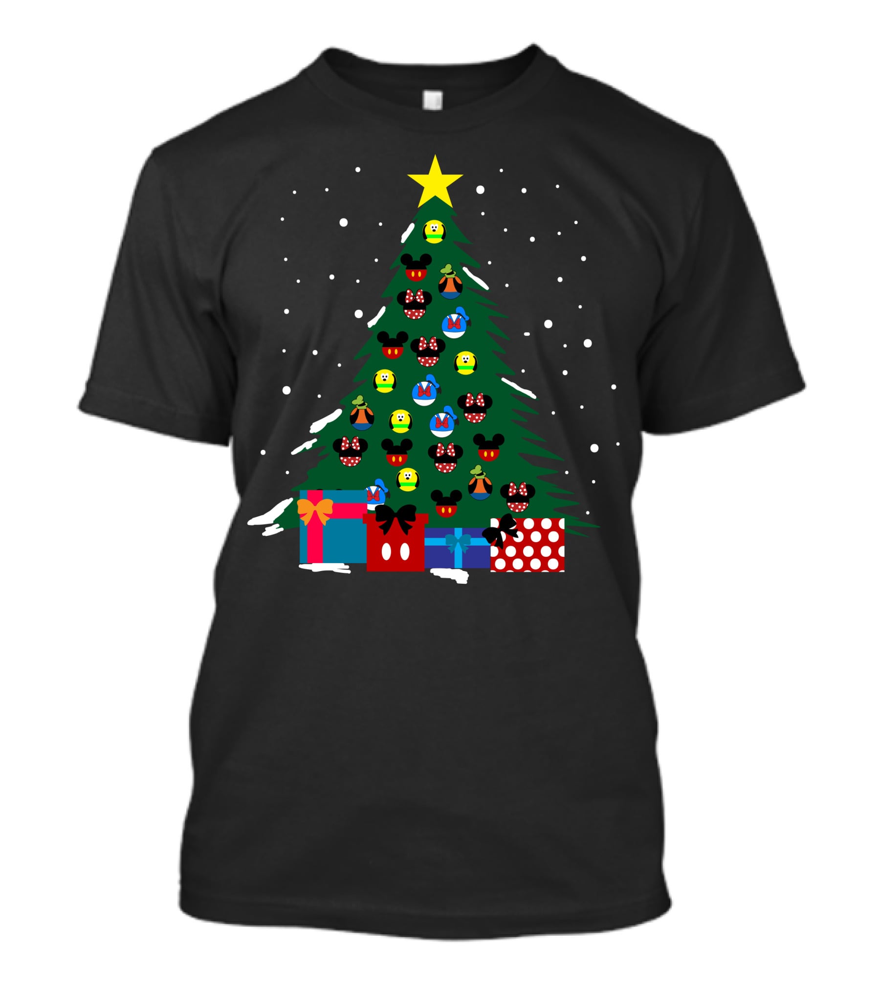Merry Christmas 41 Disney Mickey Mouse Christmas Tree With Gift Boxes T-Shirt