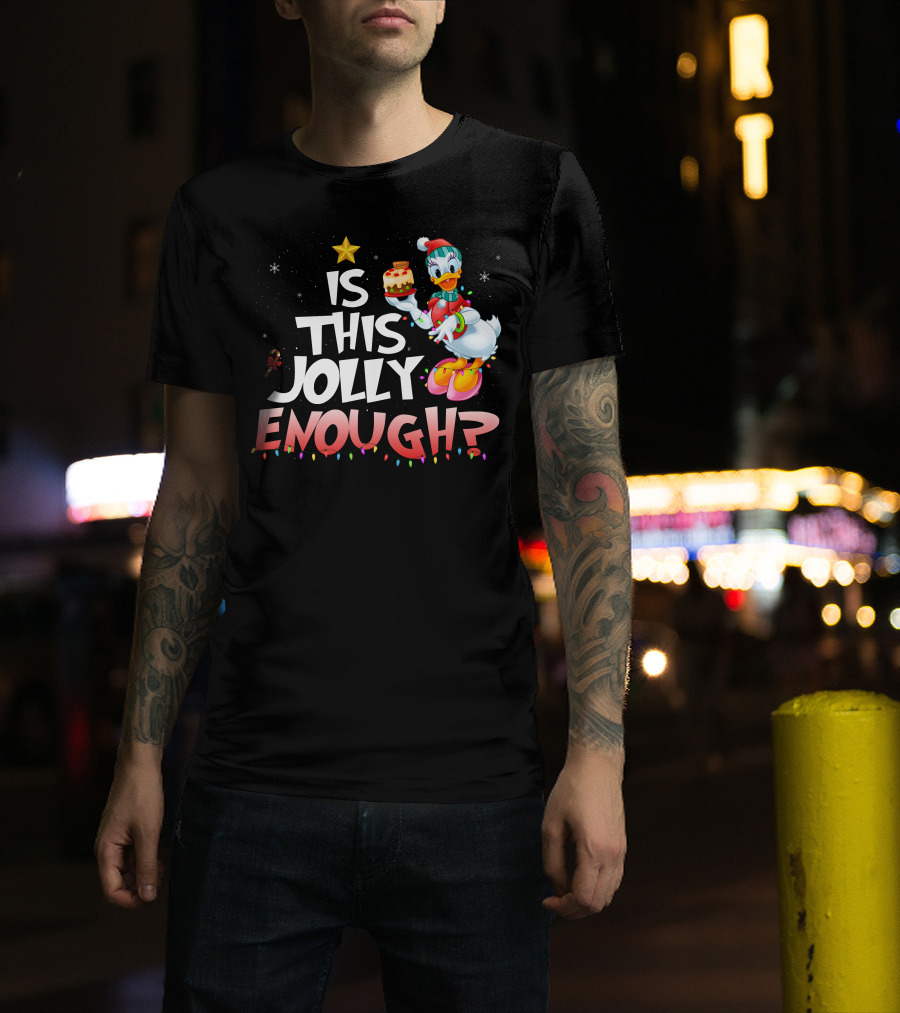 Is This Jolly Enough Daisy Duck Christmas Cake Star T-Shirt