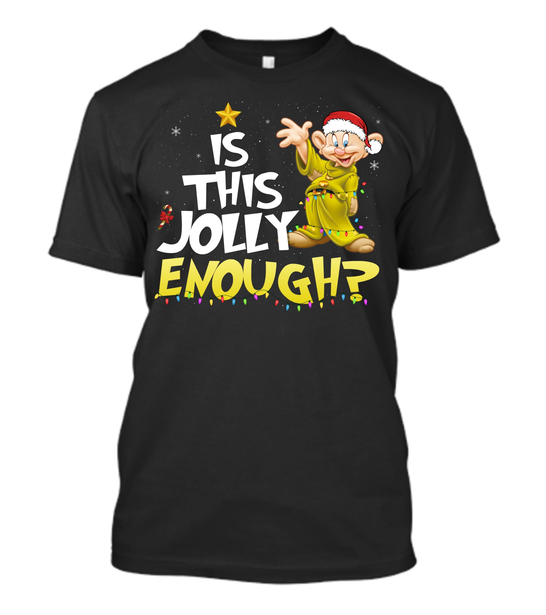 Is This Jolly Enough Dopey Christmas Lights T-Shirt